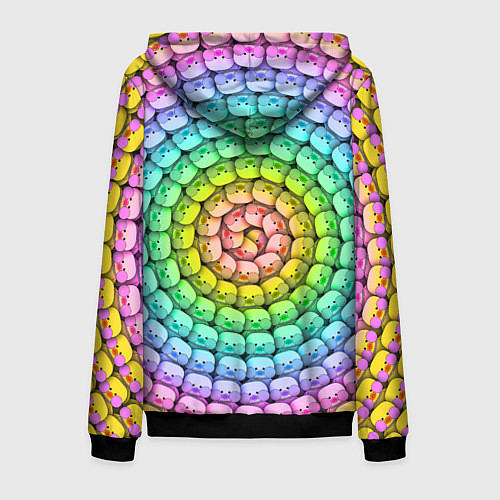 Мужская толстовка на молнии Psychedelic Lalafanfan / 3D-Черный – фото 2