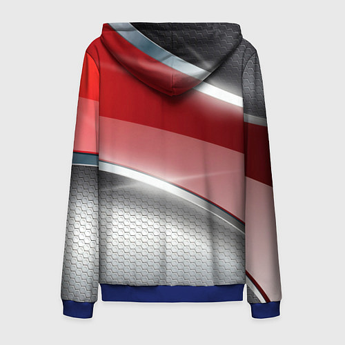 Мужская толстовка на молнии Honda Текстура / 3D-Синий – фото 2