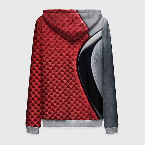 Мужская толстовка на молнии Peugeot texture / 3D-Меланж – фото 2