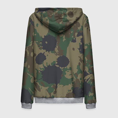 Мужская толстовка на молнии Камуфляж брызги красок / 3D-Меланж – фото 2