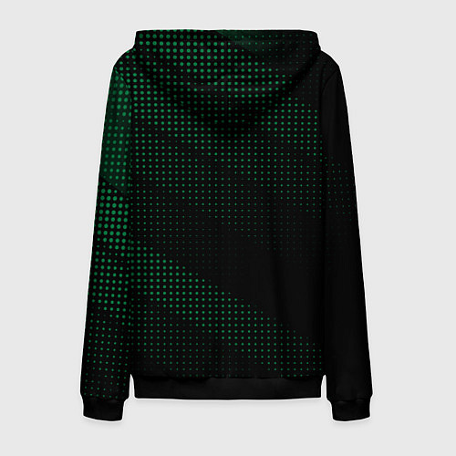 Мужская толстовка на молнии Land Rover , Ленд Ровер / 3D-Черный – фото 2