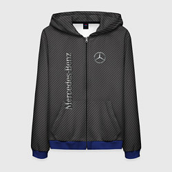 Мужская толстовка на молнии Mercedes карбоновые полосы