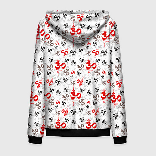 Мужская толстовка на молнии Мантра ОМ АУМ / 3D-Черный – фото 2