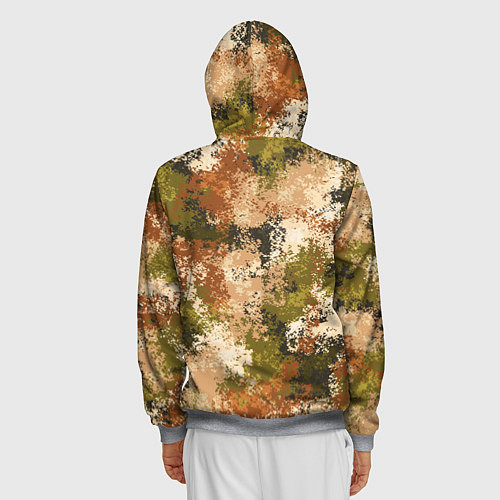 Мужская толстовка на молнии Камуфляж Василиск Степь / 3D-Меланж – фото 4