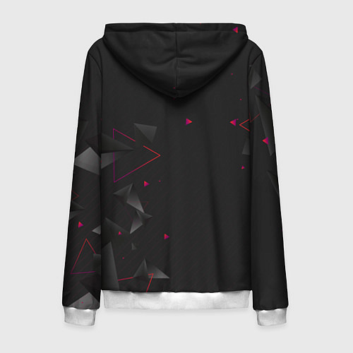 Мужская толстовка на молнии Реал Мадрид форма абстрактная / 3D-Белый – фото 2