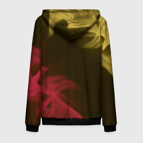 Мужская толстовка на молнии ПЯТЬ НОЧЕЙ С ФРЕДДИ - ЧИКА Огонь / 3D-Черный – фото 2