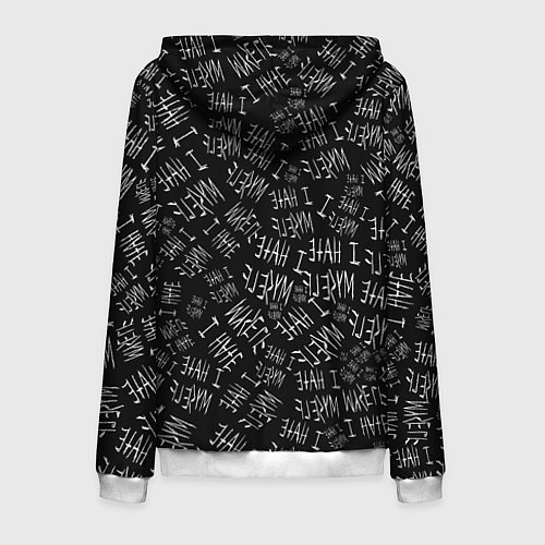 Мужская толстовка на молнии I Hate Myself Dead Inside / 3D-Белый – фото 2