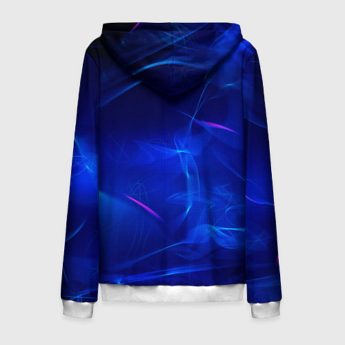 Мужская толстовка на молнии Inter abstraction / 3D-Белый – фото 2