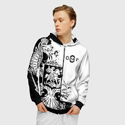 Толстовка 3D на молнии мужская ОЛЕГ ГЕРБ, цвет: 3D-черный — фото 2