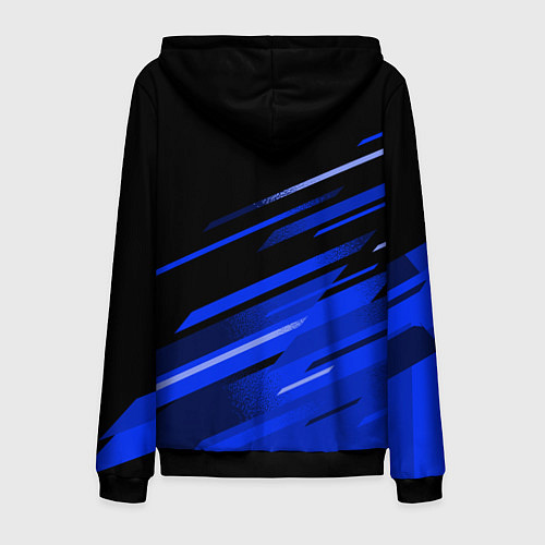 Мужская толстовка на молнии SCANIA ЧЕРНО СИНИЙ / 3D-Черный – фото 2