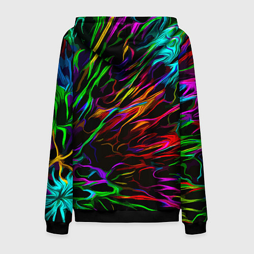 Мужская толстовка на молнии Neon pattern Vanguard / 3D-Черный – фото 2