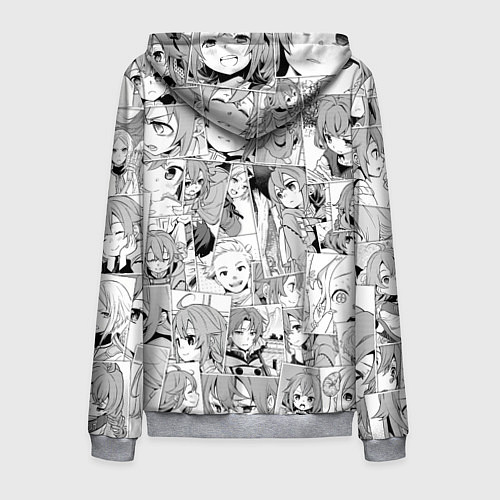 Мужская толстовка на молнии Реинкарнация безработного паттерн / 3D-Меланж – фото 2