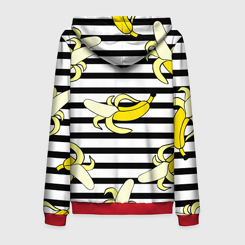 Мужская толстовка на молнии Banana pattern Summer / 3D-Красный – фото 2