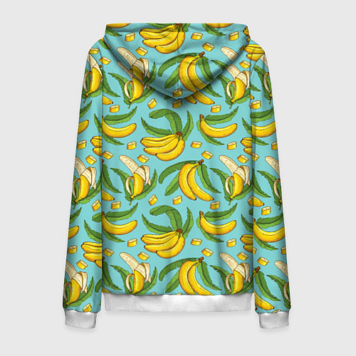 Мужская толстовка на молнии Banana pattern Summer Fashion 2022 / 3D-Белый – фото 2