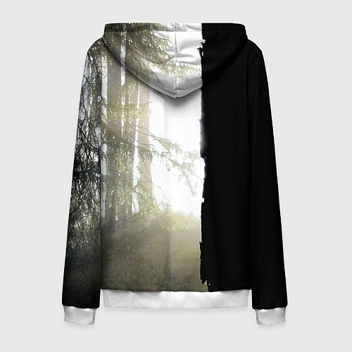 Мужская толстовка на молнии Burzum - Belus / 3D-Белый – фото 2