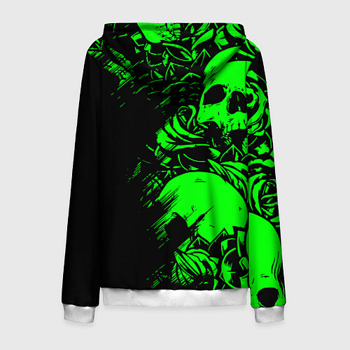 Мужская толстовка на молнии Сабатон sabaton черепа / 3D-Белый – фото 2