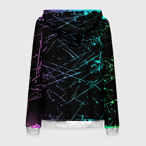 Мужская толстовка на молнии ROBLOX неоновый логотип / 3D-Белый – фото 2