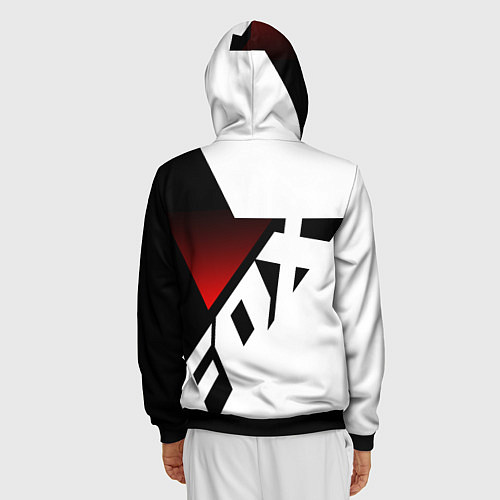 Мужская толстовка на молнии FOX RACING - ФОКС ЧЕРНЫЙ И БЕЛЫЙ / 3D-Черный – фото 4