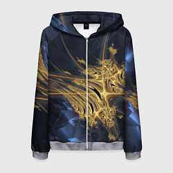 Толстовка 3D на молнии мужская Фрактальная футуристическая композиция Абстракция, цвет: 3D-меланж