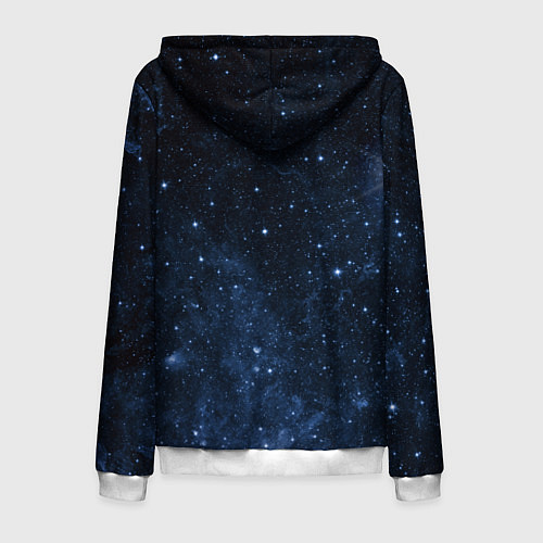 Мужская толстовка на молнии Stellaris Black Hole Logo / 3D-Белый – фото 2