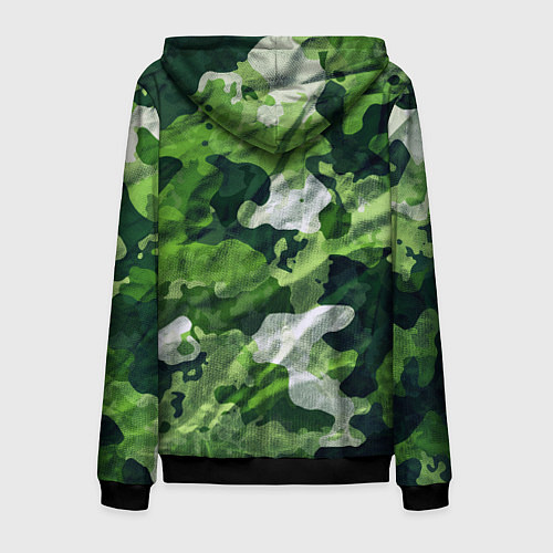 Мужская толстовка на молнии Camouflage Pattern Камуфляж Паттерн / 3D-Черный – фото 2