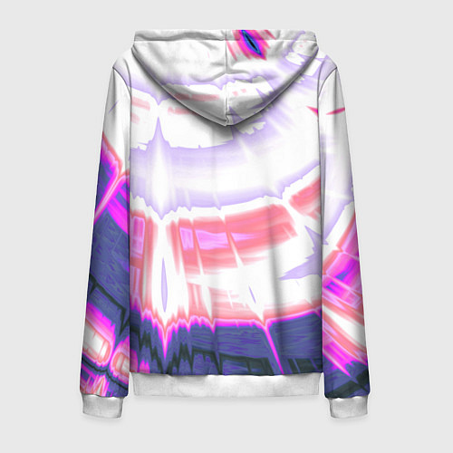 Мужская толстовка на молнии Тай-дай Абстракция Tie-Dye / 3D-Белый – фото 2