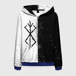 Толстовка 3D на молнии мужская КЛЕЙМО ЖЕРТВЫ ЧБ БЕРСЕРК, цвет: 3D-синий