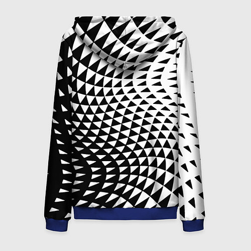Мужская толстовка на молнии Минималистический авангардный паттерн / 3D-Синий – фото 2