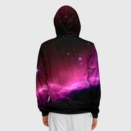 Мужская толстовка на молнии Night Nebula / 3D-Черный – фото 4