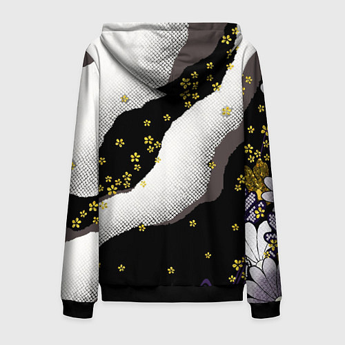 Мужская толстовка на молнии JAPAN PATTERN / 3D-Черный – фото 2