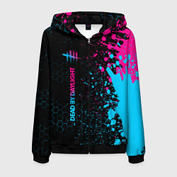 Мужская толстовка на молнии Dead by Daylight Neon Gradient