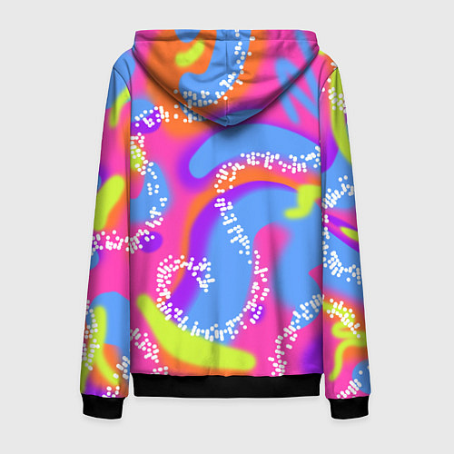 Мужская толстовка на молнии Барби и Кен паттерн костюм / 3D-Черный – фото 2