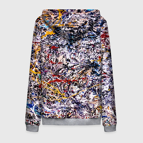 Мужская толстовка на молнии Холст забрызганный краской Fashion trend / 3D-Меланж – фото 2