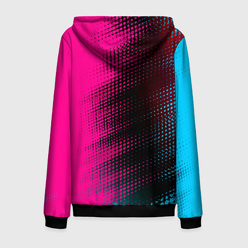 Мужская толстовка на молнии Great Wall Neon Gradient FS / 3D-Черный – фото 2