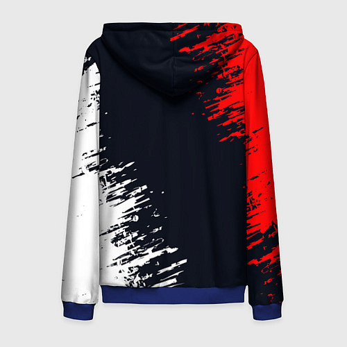 Мужская толстовка на молнии Five Finger Death Punch - краска / 3D-Синий – фото 2