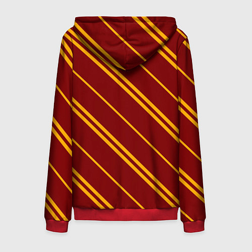 Мужская толстовка на молнии Золотые полосы / 3D-Красный – фото 2