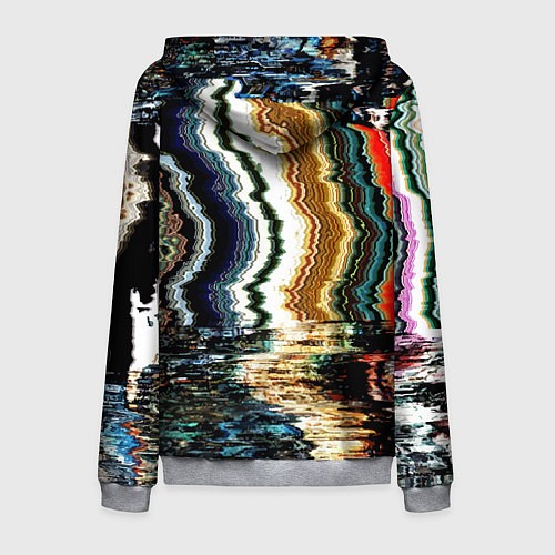 Мужская толстовка на молнии Glitch pattern - fashion trend / 3D-Меланж – фото 2