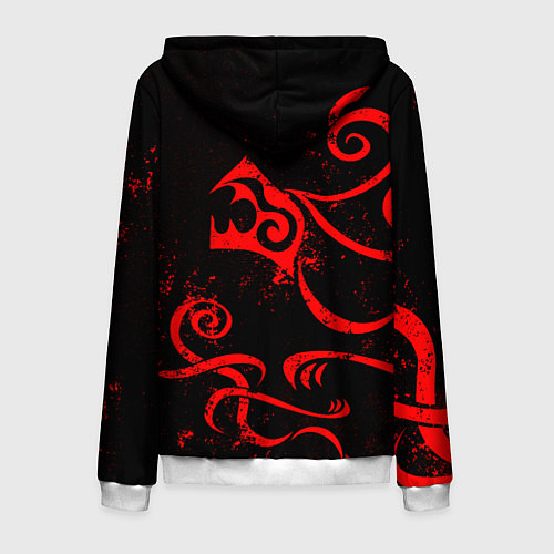 Мужская толстовка на молнии Кроссфит : дракон / 3D-Белый – фото 2