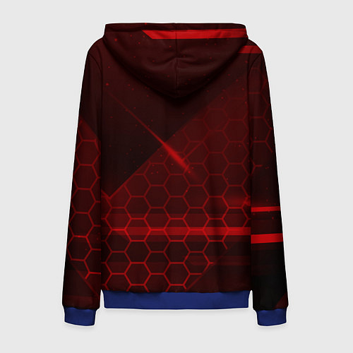 Мужская толстовка на молнии Ac milan Соты / 3D-Синий – фото 2