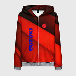 Толстовка 3D на молнии мужская Suzuki - абстракция, цвет: 3D-меланж