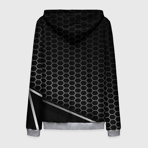 Мужская толстовка на молнии Lamborghini карбон / 3D-Меланж – фото 2