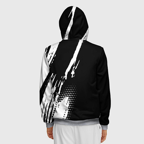 Мужская толстовка на молнии Control Logo / 3D-Меланж – фото 4