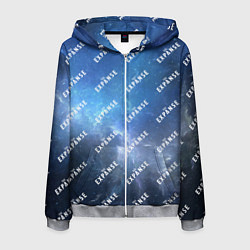 Толстовка 3D на молнии мужская The Expanse pattern, цвет: 3D-меланж