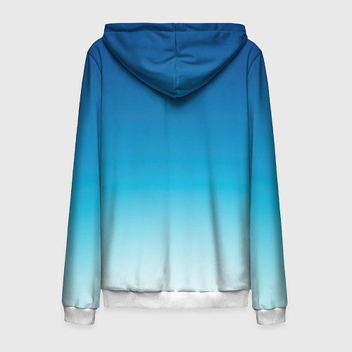 Мужская толстовка на молнии Начинающаяся ночь / 3D-Белый – фото 2