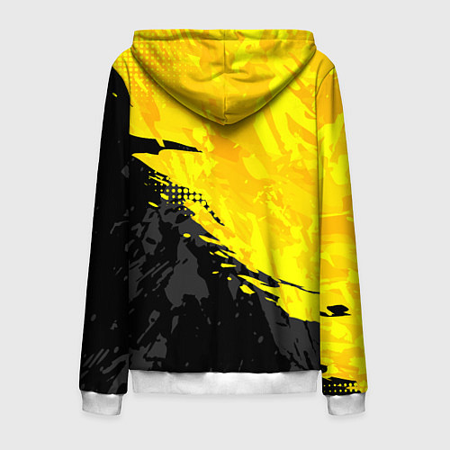 Мужская толстовка на молнии Black and yellow / 3D-Белый – фото 2