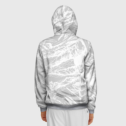 Мужская толстовка на молнии Пауэр - Человек-бензопила / 3D-Меланж – фото 4