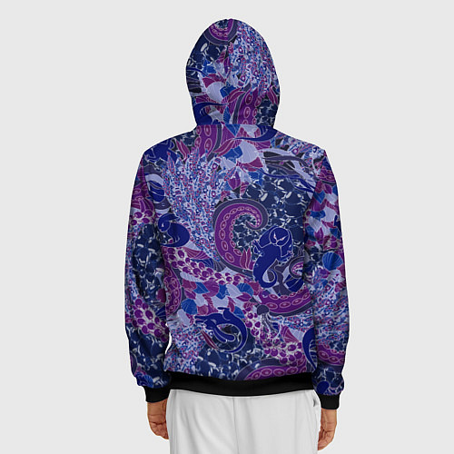 Мужская толстовка на молнии Морской кролик / 3D-Черный – фото 4