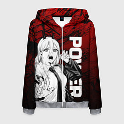 Мужская толстовка на молнии Пауэр : Человек-бензопила