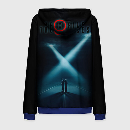 Мужская толстовка на молнии X - Files / 3D-Синий – фото 2