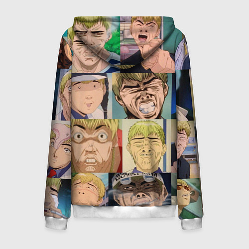 Мужская толстовка на молнии Лицо ГТО / 3D-Белый – фото 2